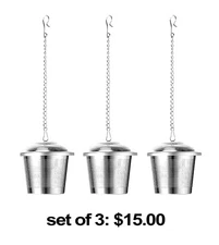 Tea Infuser/Strainer, Stainless Steel Loose Leaf Tea