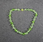 Vintage Costume Jewelry West Germany Bright Green Lucite Beaded Necklace