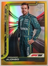 2025 Topps Chrome F1 Fernando Alonso Gold Refractor 02/50 #9 *MINTY*