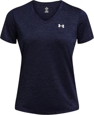 Under Armour Women's Tech Twist Short Sleeve V Neck Size XL Color Midnight Navy