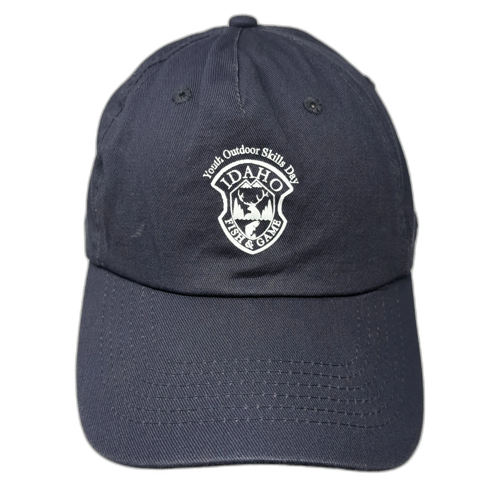 Youth Outdoor Skills Day Idaho Strapback Hat Blue One Size Adjustable