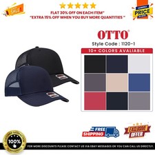 OTTO CAP Seamless 6 Panel Mid Profile Mesh Back Trucker Hat - 1120-1