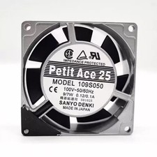 109S050 Cooling Fan 80x80x25mm AC100V 9/7W 0.21/0.1A Aluminum New
