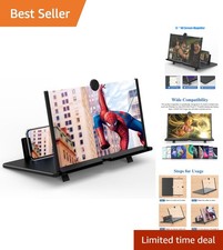 12-Inch 3D HD Screen Magnifier Foldable Phone Stand for All Smartphones