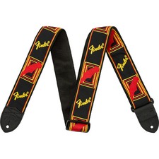 Fender Black/Yellow/Red Monogrammed Strap