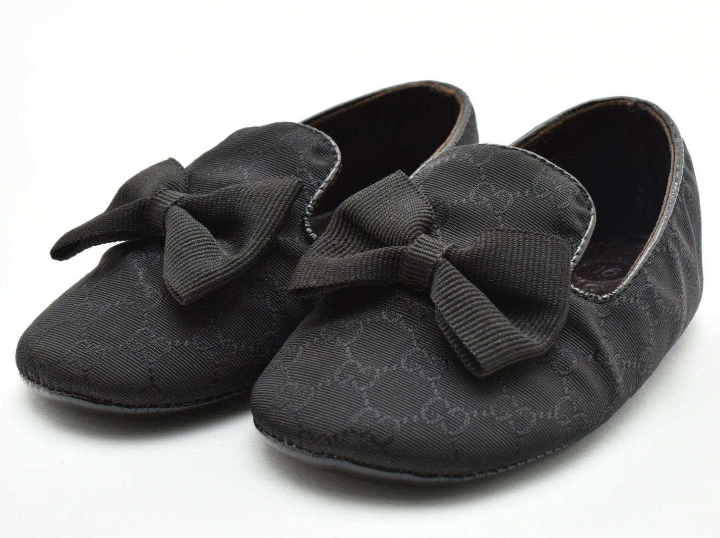Black Bow Size 16 Infant Uk0.5 Us1 10cm 3.9in