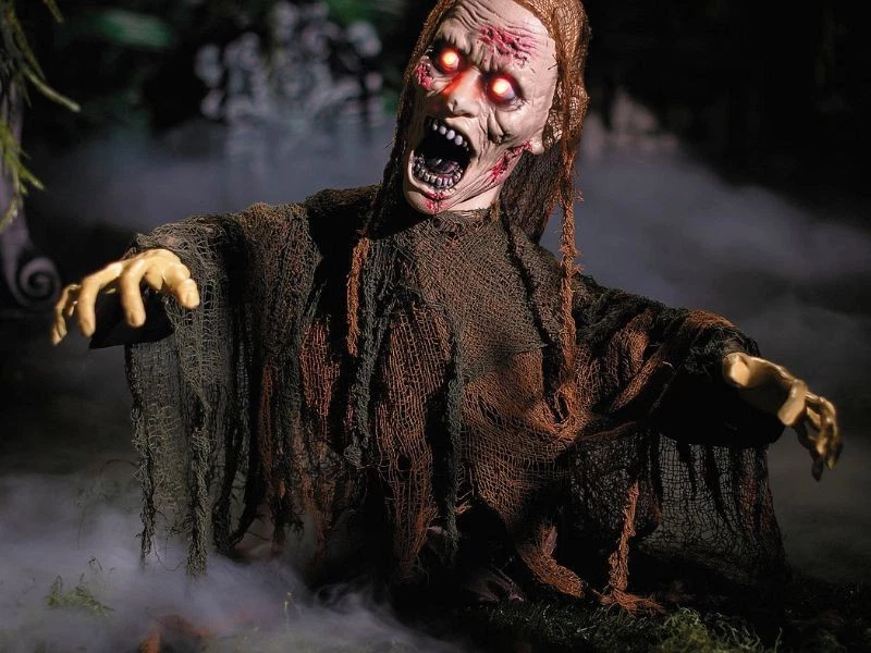 Animated Ground Breaker Zombie Halloween Prop 2 Ft Graveyard Creepy Cemetery New