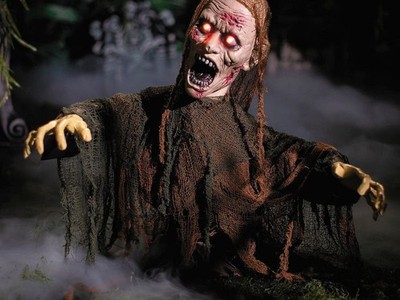 Animated Ground Breaker Zombie Halloween Prop 2 Ft Graveyard Creepy Cemetery New