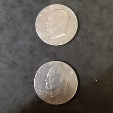 Lotto 2x1 Dollaro "Eisenhower" - Annate 1972 D - 1976 P (senza marca) - MB -