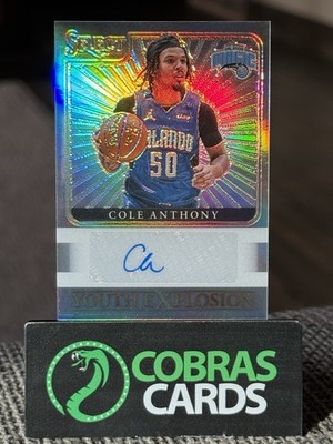 2020-21 Panini Select COLE ANTHONY RC Youth Explosion Auto Silver Prizm Magic 