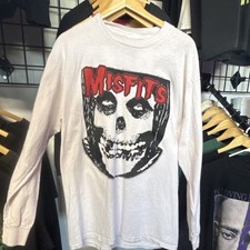 Misfits Long Sleeve Murina T-Shirt White Cotton Size L Made in USA