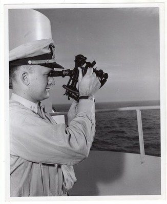 1958 Coast Guard Cutter USCGC Absecon Coast Guardsman Takes Sighting News Photo