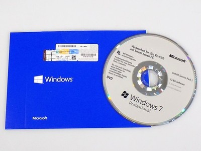 Microsoft Windows 7 Professional SP1 32-Bit Deutsch DVD + Lizenz-Key Postversand