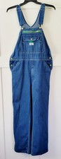 LIBERTY Overalls Blue Jean Denim Farmer Carpenter Bootcut Bibs Zip Pouch 32X30