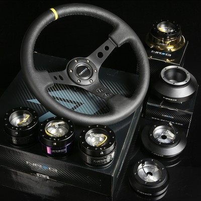 NRG 181H HUB+GEN 2.0 QUICK RELEASE+3''DEEP DISH STEERING WHEEL BLACK W/MARKING