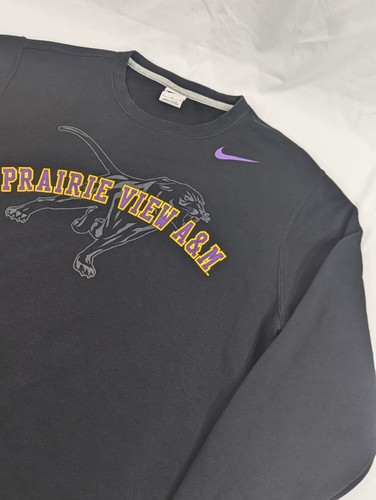 Prairie View A&M Black College Nike Sweatshirt PullOver Crew Neck Large