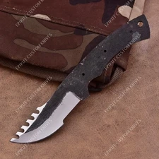 8'' 1095 High Carbon Steel Knife Blank Blade DIY Bushcraft Hunting Knife Making