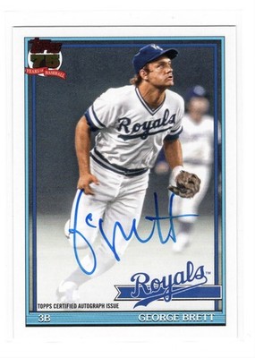 George Brett HOF Auto 2026 Topps 1991 Auto On Card 91A-GB HOF Kansas City Royals