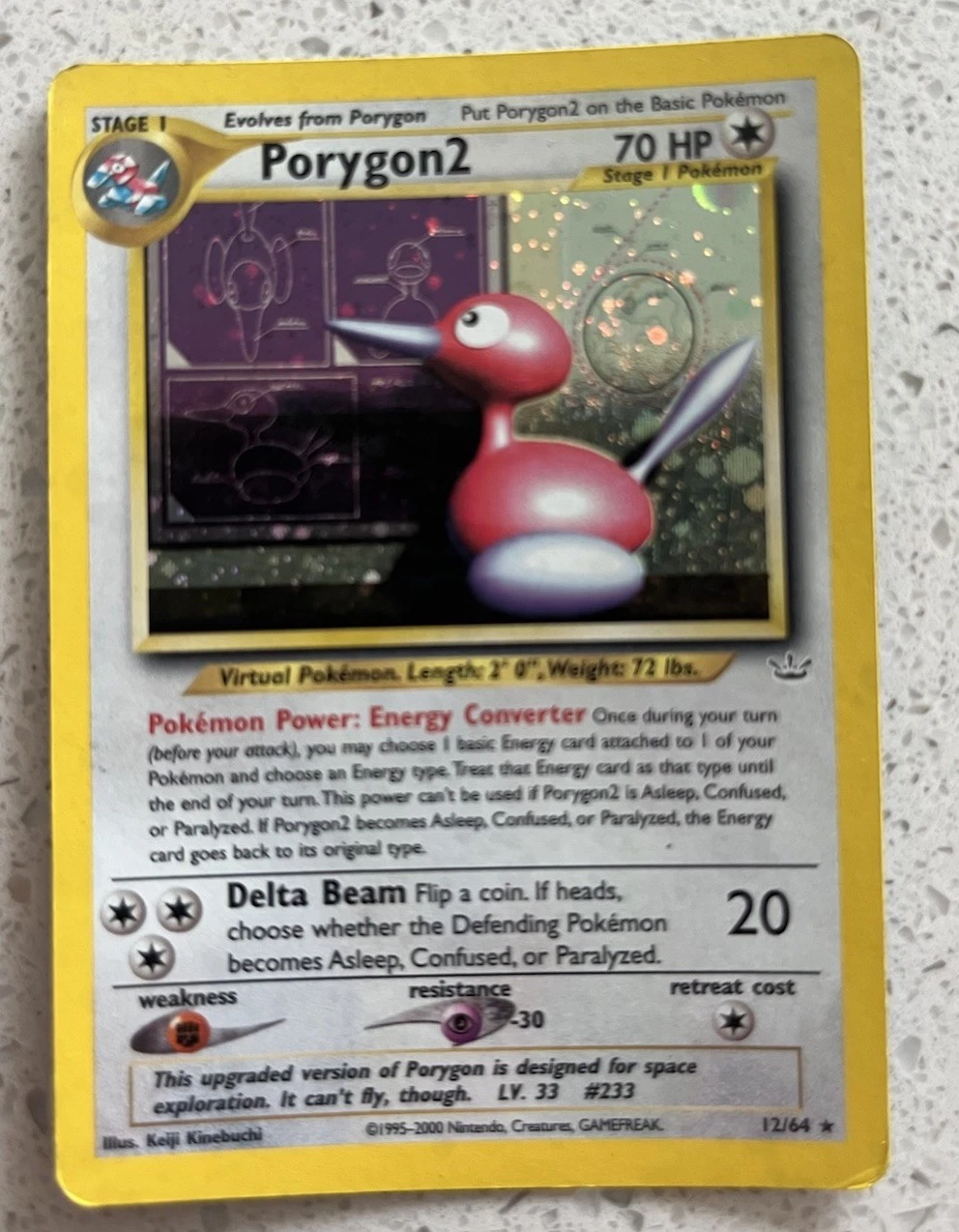 Pokémon Porygon2 TCG Neo Revelation Holo Card 12/64 LP