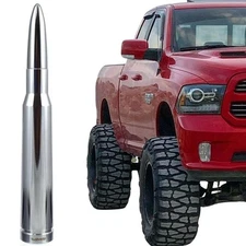 50 Cal Silver Bullet Antenna Heavy Gauge CNC Machined Billet Short For Ford F150
