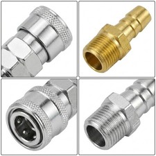 45Pc Pneumatic Quick Connect Kit with Nickel Plated Brass and Steel Fittings