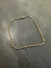 9ct Gold Filed Long Link Trace Anklet 9inches 2.35grams 1.8mm Width