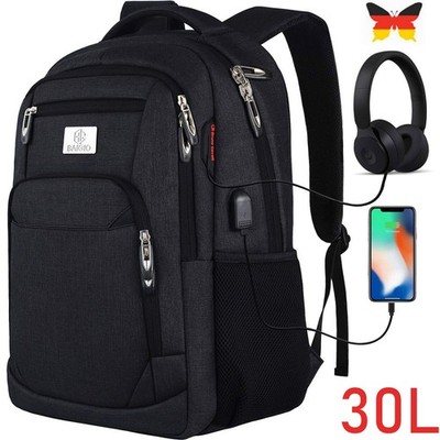 30L Laptop Rucksack Herren USB Reise Wandern Arbeit Schulrucksack Backpack