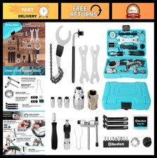 31-Piece Bicycle Repair Tool Kit with Storage Box - Mountain & Road Bike Tools,