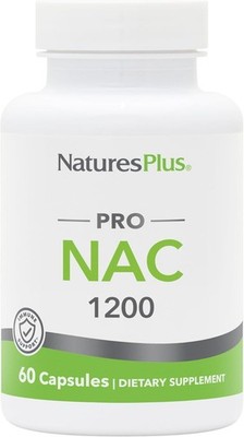 NaturesPlus PRO NAC 1200 mg - 60 Capsules - Crucial for Replenishing Glutathione