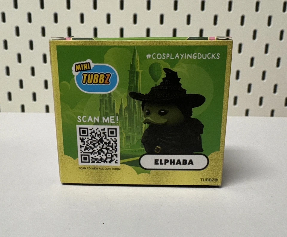 Mini TUBBZ WICKED Elphaba Rubber Duck Cos Playing Duck Jeep Novo Na Caixa - Imagem 3 de 4