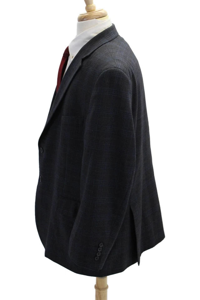 Pronto Uomo Men's Collared Long Sleeves Line Two Button Jacket Plaid Size 50 - Image 3 of 4