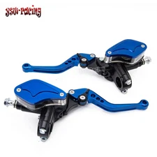 Blue 7/8" 22mm CNC Brake Clutch Lever Hydraulic Master Cylinder Pump Universal