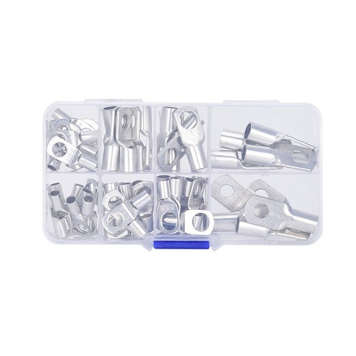 Battery Cable Lug Crimping Tool Wire Crimper 10-0AWG + Wire cutter+60 Ring Lugs - Picture 6 of 8