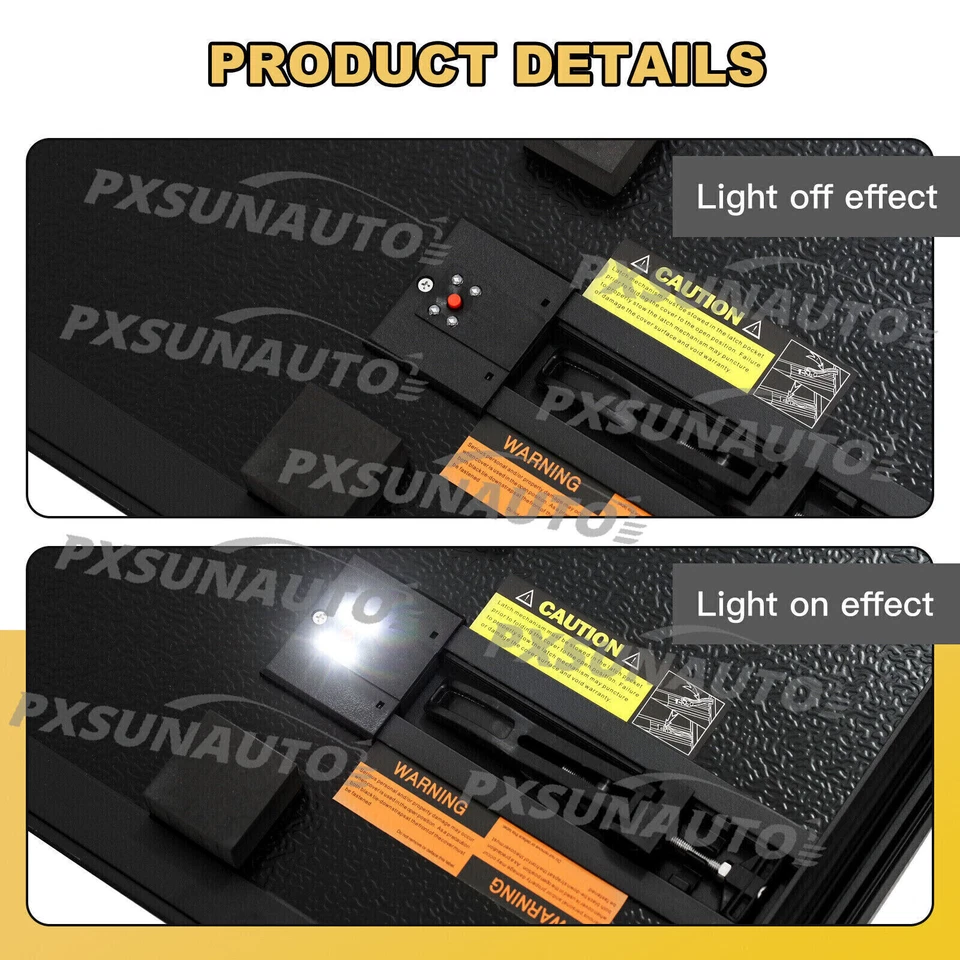 5.5FT Hard Tonneau Cover 3-Fold For 2015-2023 Ford F150 F-150 Truck Bed W/ Lamp Foto 3 de 4