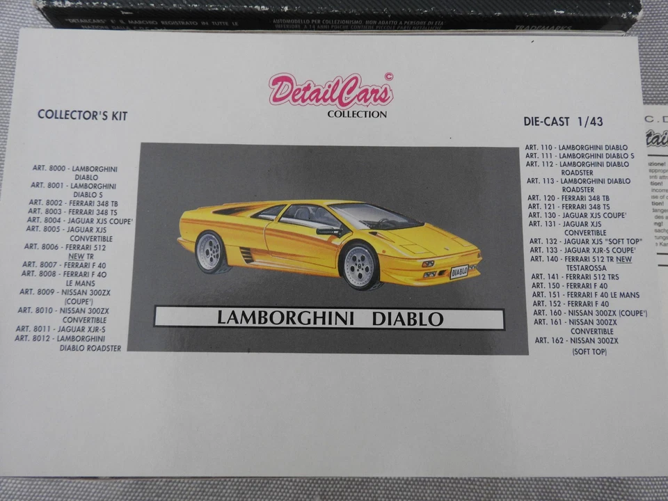 kit detail cars 1/43 lamborghini diablo - Photo 2/4