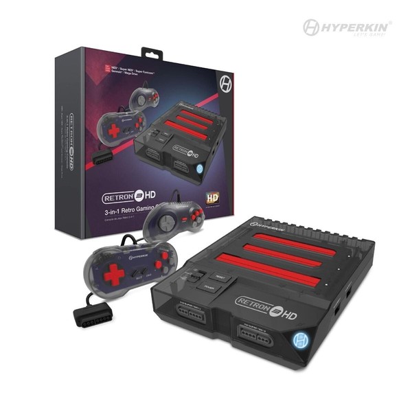 Consola RetroN 3 HD Negro transparente NES/SNES/Megadrive Nueva New
