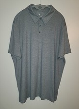 NWT Mens Jersey Polo Shirt - XXL - ALL IN MOTION - Heather Gray