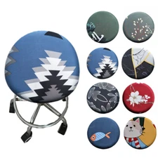 Round Chair Cover Bar Stool Cover Elastic Seat Cover Slipcover Chair Home Decor/