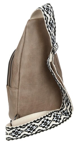Borsa a tracolla Sam & Hadley nuova con etichetta tracolla per chitarra in ecopelle marrone - Foto 4 di 6