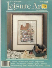 Leisure Arts Cross Stitch Magazine January 1987 27 projects crochet /knit