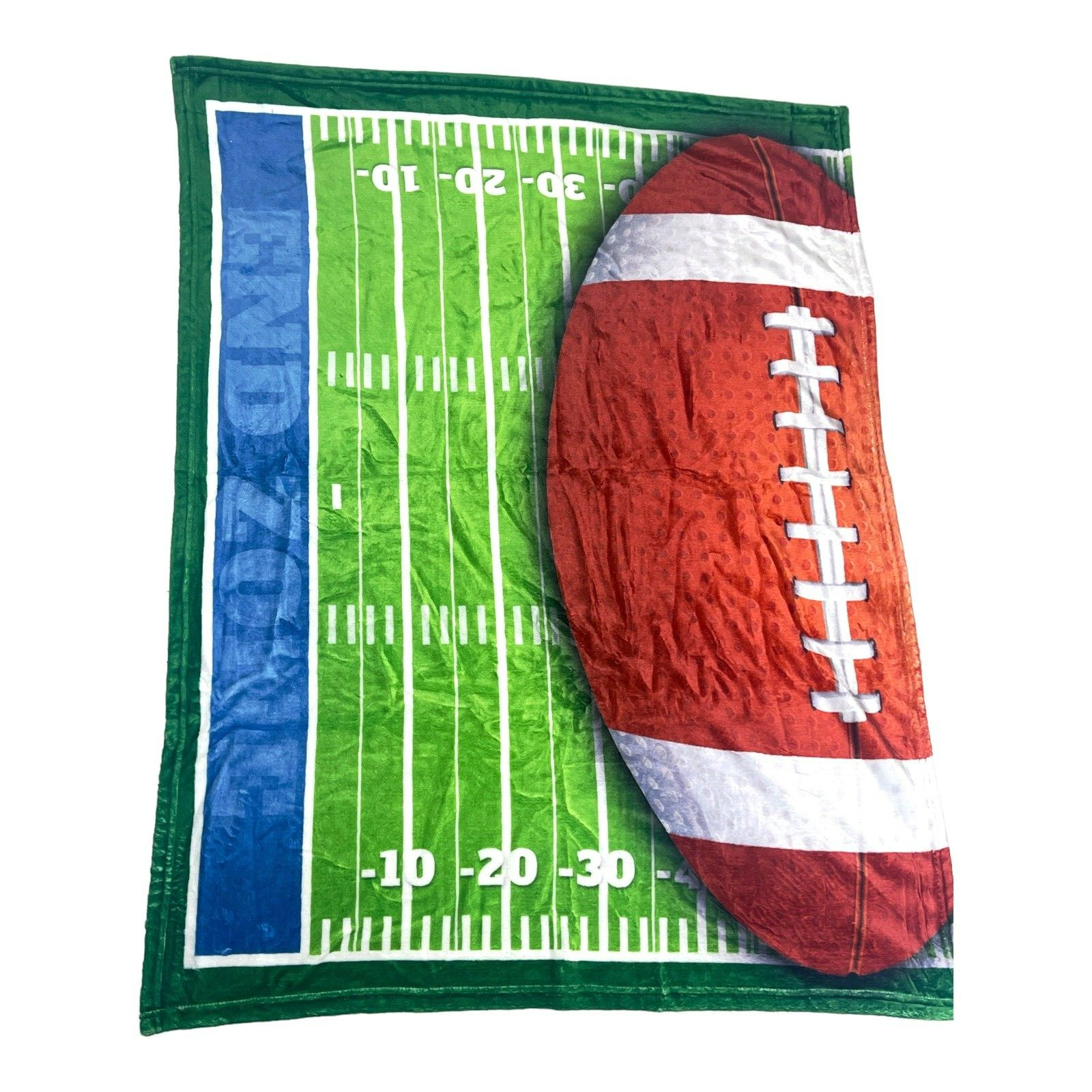 Football Field Mircofleece Kids Playroom Throw Blanket 30"x40" New