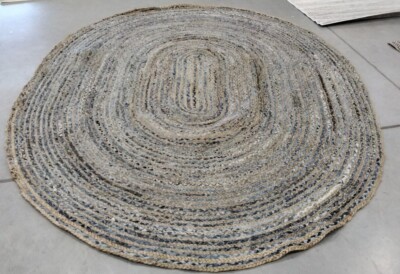 NATURAL / BLUE 8' X 10' Broken Thread Rug, Reduced Price 1172720021 CAP250A-8OV