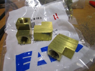 #ad 1 4quot; FPT 1200psi CA360 Brass 90Deg Pipe Elbow QTY 3 $21.00