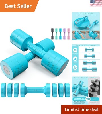 Lightweight Adjustable Dumbbell Set: 2-5 lbs Each - Efficient Full-Body Training