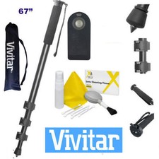 VIVITAR 67" MONOPOD IR CONTROL FOR CANON EOS REBEL T3I T5 T6I T7 6D 7D T5I