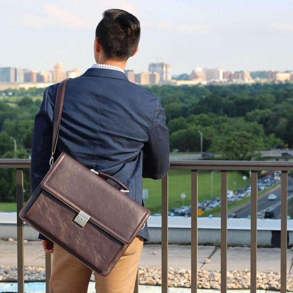 Maletín ejecutivo vegano de imitación de cuero - ¡Gran regalo! Foto 4 de 4