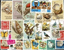 Kenya 200 timbres différents oblitérés
