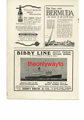 Orient Line Kreuzfahrten (Bibby Line auf Rückseite), Reklame, Buchillustration, 1931