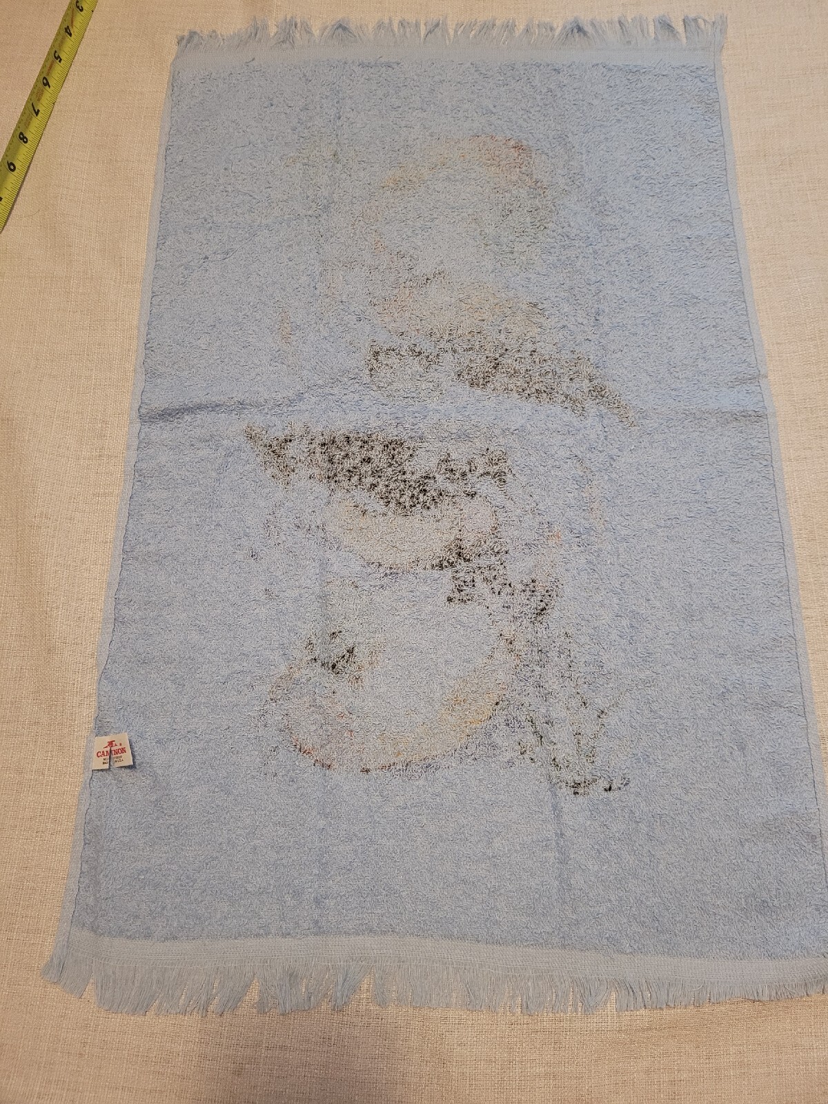 Lot 3 VTG Cannon USA Hand Towels Blue  Mallard Duck Terry Cotton 16"x24"