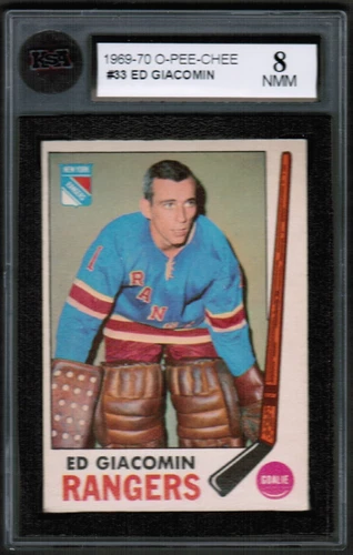 1969 70 OPC O-Pee-Chee #33 Ed Giacomin KSA 8 NMM